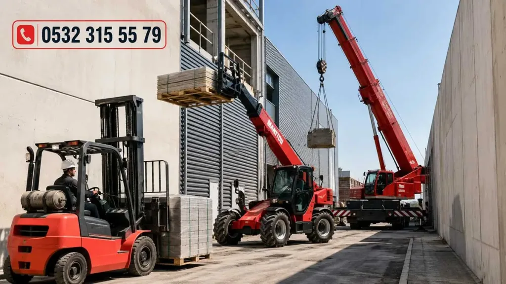 Dar Alanlarda Yük Kaldırmak İçin Forklift mi Manitou mu Vinç mi?