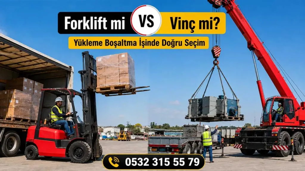 Yükleme Boşaltma İşinde Forklift mi Vinç mi Kullanılmalı?